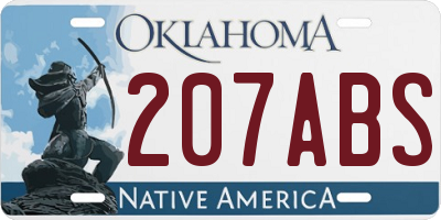 OK license plate 207ABS
