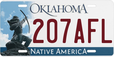 OK license plate 207AFL