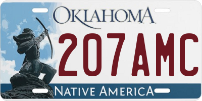 OK license plate 207AMC