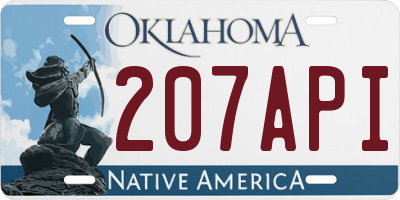 OK license plate 207API