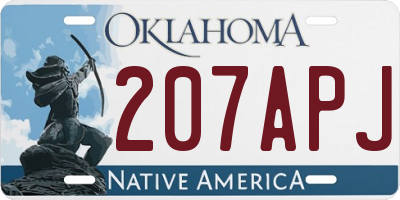 OK license plate 207APJ