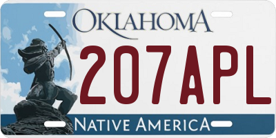 OK license plate 207APL