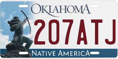 OK license plate 207ATJ