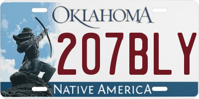 OK license plate 207BLY