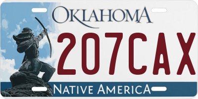 OK license plate 207CAX