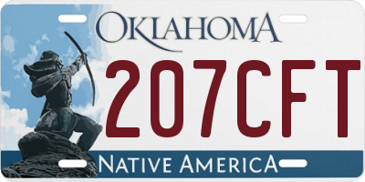 OK license plate 207CFT