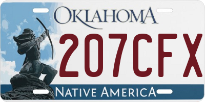 OK license plate 207CFX