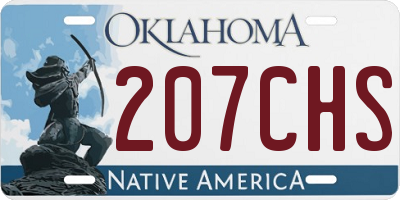 OK license plate 207CHS