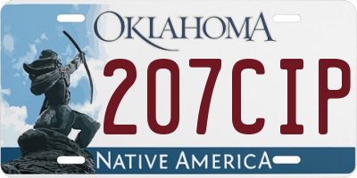 OK license plate 207CIP