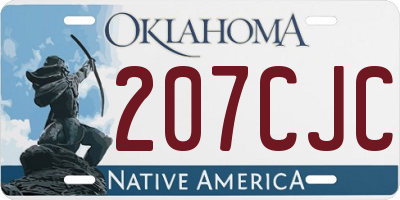OK license plate 207CJC