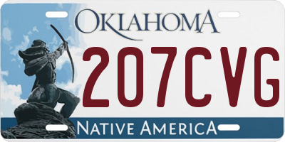 OK license plate 207CVG