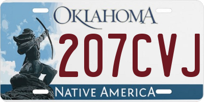 OK license plate 207CVJ