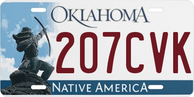 OK license plate 207CVK
