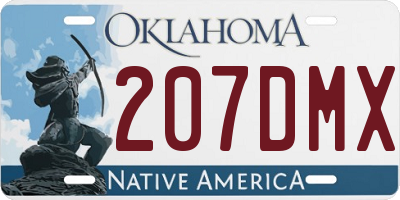 OK license plate 207DMX