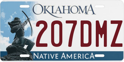 OK license plate 207DMZ