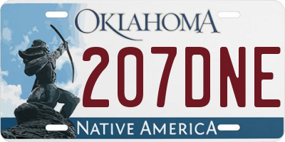 OK license plate 207DNE