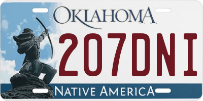 OK license plate 207DNI
