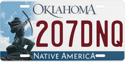 OK license plate 207DNQ