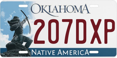 OK license plate 207DXP