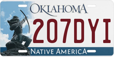 OK license plate 207DYI