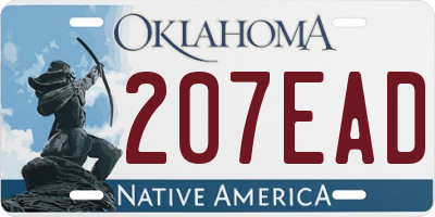 OK license plate 207EAD