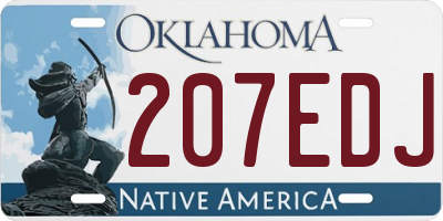 OK license plate 207EDJ