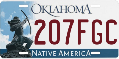 OK license plate 207FGC
