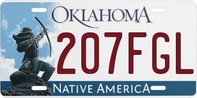 OK license plate 207FGL