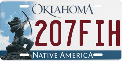 OK license plate 207FIH