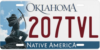 OK license plate 207TVL