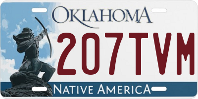 OK license plate 207TVM