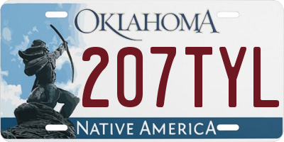 OK license plate 207TYL