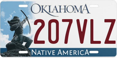 OK license plate 207VLZ