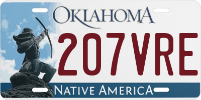 OK license plate 207VRE
