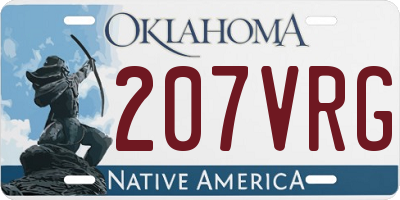 OK license plate 207VRG