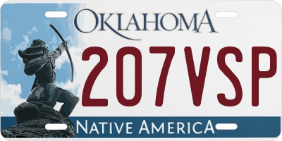 OK license plate 207VSP