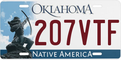 OK license plate 207VTF
