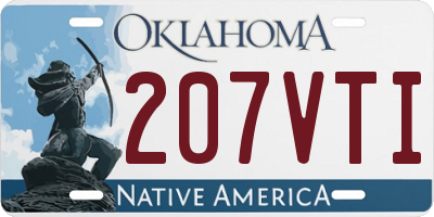 OK license plate 207VTI