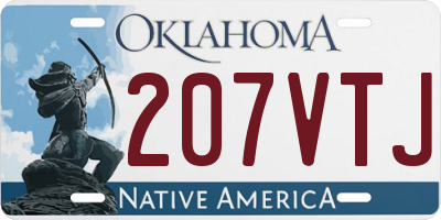 OK license plate 207VTJ