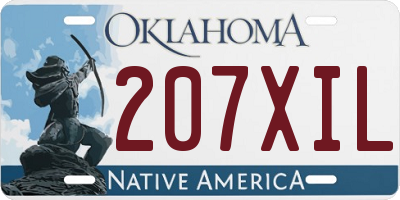 OK license plate 207XIL