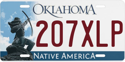 OK license plate 207XLP