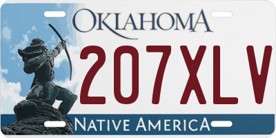 OK license plate 207XLV