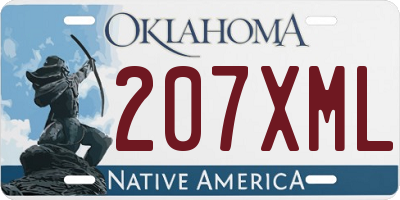 OK license plate 207XML