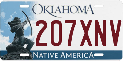 OK license plate 207XNV