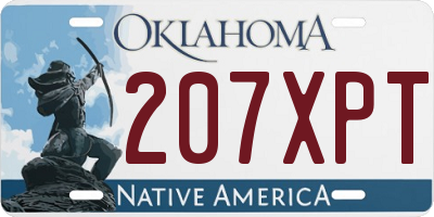 OK license plate 207XPT