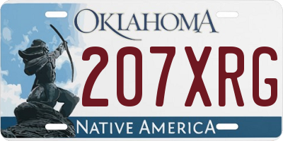 OK license plate 207XRG