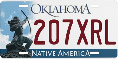 OK license plate 207XRL
