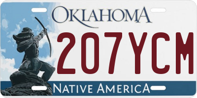 OK license plate 207YCM