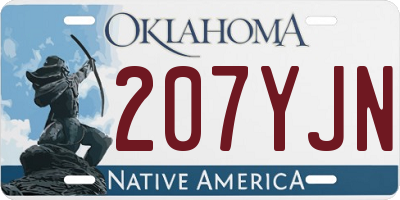OK license plate 207YJN