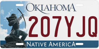 OK license plate 207YJQ